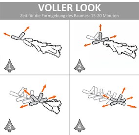 HOMCOM Sztuczna choinka 2,1 m drzewko świąteczne, 505 gałązek PET, zielona | Aosom PL