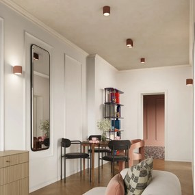 Plafon AURA 1 mocca GU10 ryflowany SOLLUX  LIGHTING