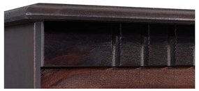 Ciemnobrązowa witryna z litego drewna sosnowego 95x35 cm Lisa – Støraa