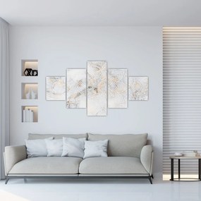 Obraz białej mandali (125x70 cm)