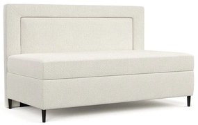 Beżowe tapicerowane łóżko jednoosobowe 100x200 cm Alba – Maison de Rêve