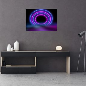 Obraz na szkle - kolorowe kółka (70x50 cm)