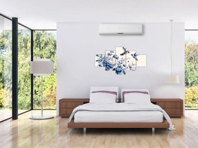 Obraz - Kolibry nad kwiatem (125x70 cm)