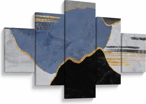 Obraz - Teksturowane kształty (125x70 cm)