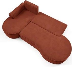 Narożnik MOLLY Lewostronny z funkcją spania, wolnostojący tkanina CURIO 55 Miedziany