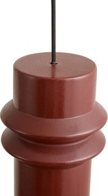 Retro Lampa Wisząca Czerwona z Czarnymi 3-punktami Światła - Monti