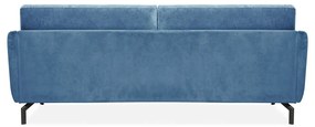 Niebieska sofa z aksamitnym obiciem Scandic Magic, szer. 230 cm