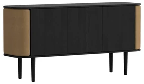 Czarno-brązowa niska komoda w dekorze dębu 150x75 cm Treasures – UMAGE