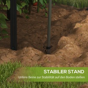 Outsunny Moskitiera Ogrodowa 12x12m z Drzwiami Namiot Ochronny HDPE Czarna Rama Stalowa | Aosom PL