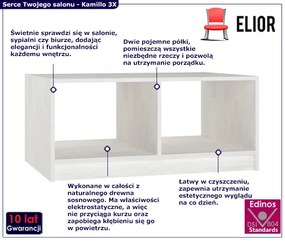 Biały niski stolik kawowy - Kamillo 3X