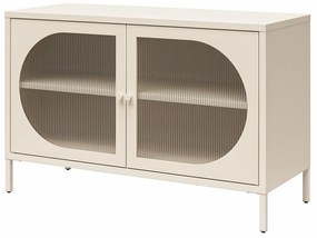 Kremowa metalowa witryna 100x64x40 cm Luna – Støraa