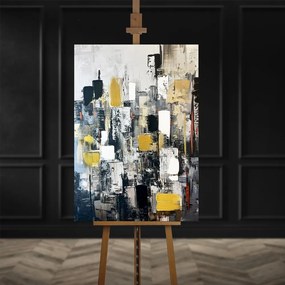 Obraz z ręcznie malowanymi elementami 70x100 cm Cityscape – Styler