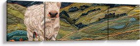 Obraz - Imitacja dzianego motywu (170x50 cm)