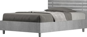 Łóżko wyposażone w stelaż z listwami 120x200 Prosty zagłówek z listwami cementu Ankel