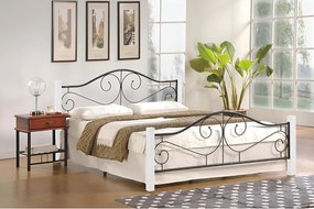 Łóżko VIOLETTA 120x200 czereśnia antyczna/czarny