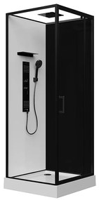 Kabina prysznicowa z hydromasażem - Dwustronny montaż - szer. 80 x gł. 80 x wys. 215 cm - FOMIRA