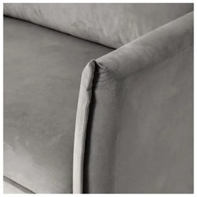 Szara aksamitna sofa 203 cm Juli – Ropez