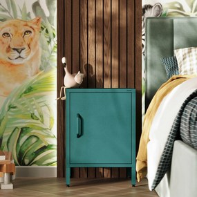 Szafka nocna metalowa morska Modern MIA, 424 x 595 x 400 mm