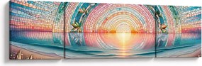 Obraz – Mozaika zachodzącego słońca (170x50 cm)