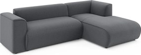 Ciemnoszary narożnik (prawostronny/z szezlongiem) Merid – Ropez