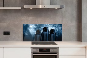 Szklany Panel Mroczny Las i Straszne Postacie