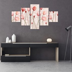 Obraz - Różowe tulipany (125x70 cm)