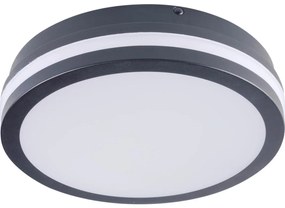 Kanlux 38790 - LED  Plafon zew. z czujnikiem BENO 12/18W/230V 3000/3500/4000K IP65 antracyt