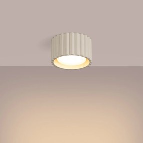 Plafon AURA 1 beżowy GX53 ryflowany SOLLUX  LIGHTING
