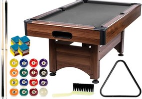GamesPlanet Stół bilardowy z wyposażeniem, brązowy/antracyto