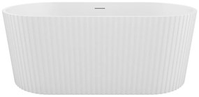 Wanna wolnostojąca akrylowa ryflowana - Biały mat - 220 l - 150 x 75 x 58 cm - ALIENA