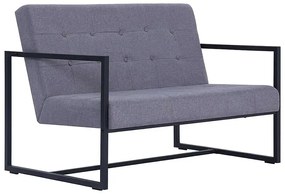 Zgrabna 2-osobowa sofa Mefir - jasnoszara