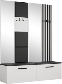 Masseno Garderoba MODULO 161,2/204/40 cm do Przedpokoju Nowoczesna Biała