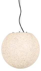 Zewnetrzna Nowoczesna lampa wisząca zewnętrzna szara 35 cm IP65 - Nura Nowoczesny Oswietlenie zewnetrzne
