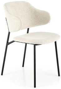 Kremowe nowoczesne krzesło tapicerowane D5-H72