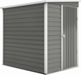 Outsunny Metalowy Schowek Ogrodowy, Stal Ocynkowana, Zamknięcie, Prosta Montaż, 142 x 184 x 165/181 cm, Szary