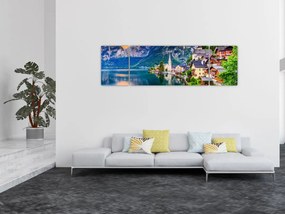 Obraz - Wieś alpejska (170x50 cm)