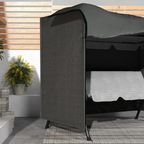 Outsunny Pokrowiec na Huśtawkę Ogrodową, Odporny na Warunki Pogodowe, 205 x 124 x 164 cm, Ciemnoszary