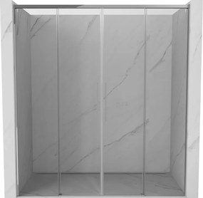 Mexen Rox Duo drzwi prysznicowe rozsuwane 200 cm, transparent, chrom - 8C2-200-002-01-00
