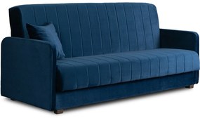 Sofa z Funkcją Spania PORTO Wersalka Rozkładana Dwuosobowa Granatowa Nowoczesna do Salonu