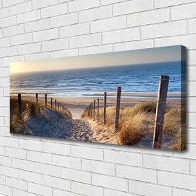 Obraz canvas Drewniana Ścieżka na Piasku