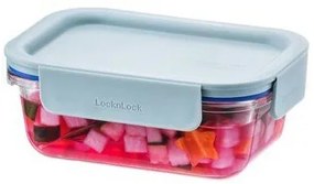 LOCKnLOCK Szklany pojemnik prostokątny CLEAR, 380ml, miętowy, 380 ml