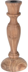 Świecznik drewniany, 25 cm, drewno akacjowe