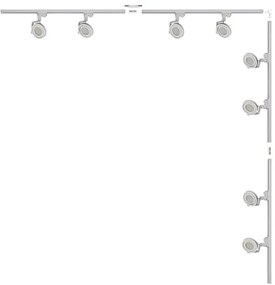 Zuma Line 3591 - Oprawa punktowa do systemu szynowego MASTER 8xGU10/15W/230V biała