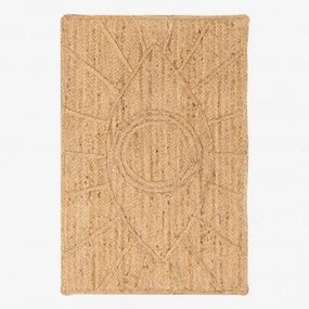 Felpudo Xl Prostokątny 60x90 Cm Pleciony Z Juty Elaine Yute - Sklum