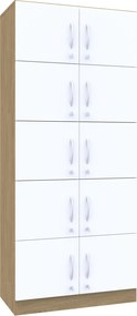 Szafa biurowa skrytkowa na klucz Simple, 80x40x185 cm, index 80-5PP-10F1