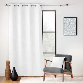 Biała zasłona z szenilu 140x260 cm Leo – douceur d'intérieur