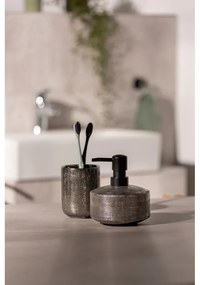Ceramiczny kubek na szczoteczki do zębów w kolorze srebra Rivara – Wenko