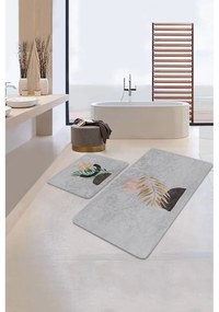 Szare dywaniki łazienkowe zestaw 2 szt. 60x100 cm – Mila Home