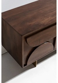 Brązowa szafka pod TV z litego drewna mango 145x55x40 cm Trisha – MOME