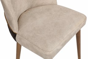 Zestaw krzeseł do jadalni Nova Cream and Walnut, 4 szt., 4 szt.